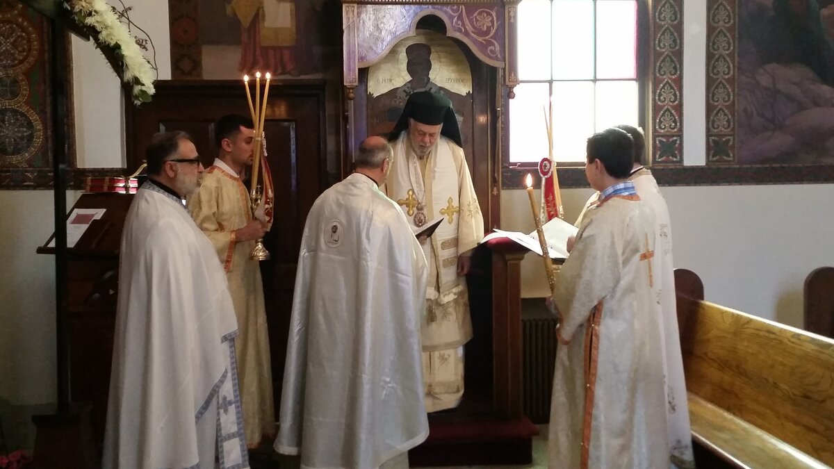 His Grace, Bishop Dimitrios of Xanthos, celebrates vespers for the 100th Anniversary of the Parish